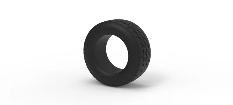 Vintage dirt tire Version 4 Scale 1:25 - Model preview 7