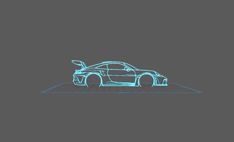 Porsche - 992 GT3 RS Wall Art - Model preview 2