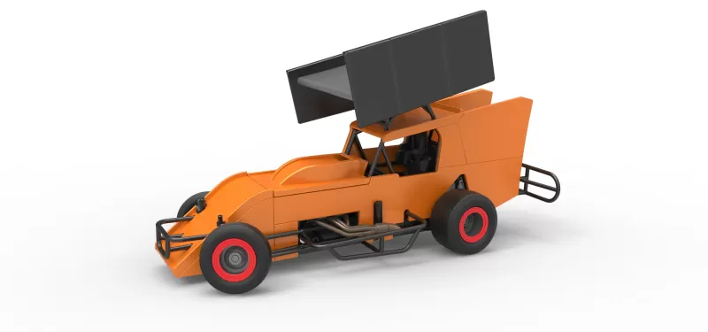 Southern Wing Modified Stock car while turning Scale 1:25 - Model preview 1