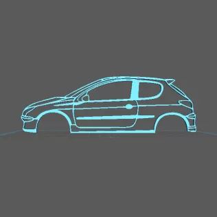 Peugeot - 206 Wall Art