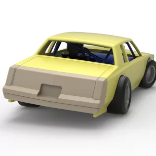 Vintage Dirt late model race car while turning Scale 1:25 - Model thumbnail 18