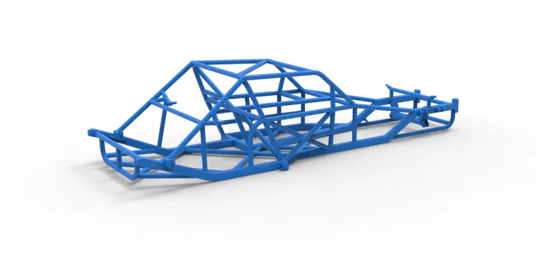 Frame of Vintage Asphalt Modified stock car V2 Scale 1:25 - Model preview 14