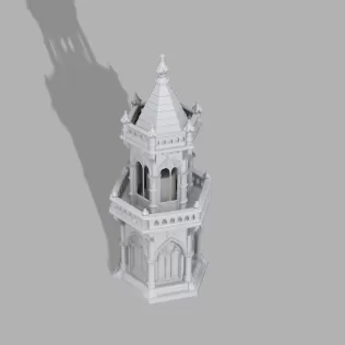 Gothic Candle Tower – Keep - Model thumbnail 2
