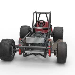 Vintage Dirt Modified stock car Base Version 3 Scale 1:25 - Model thumbnail 5