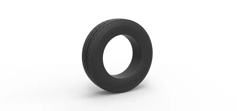 Semi truck tire 13 Scale 1:25 - Model preview 1