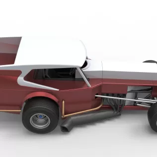 Vintage Dirt Modified stock car Version 5 Scale 1:25 - Model thumbnail 23