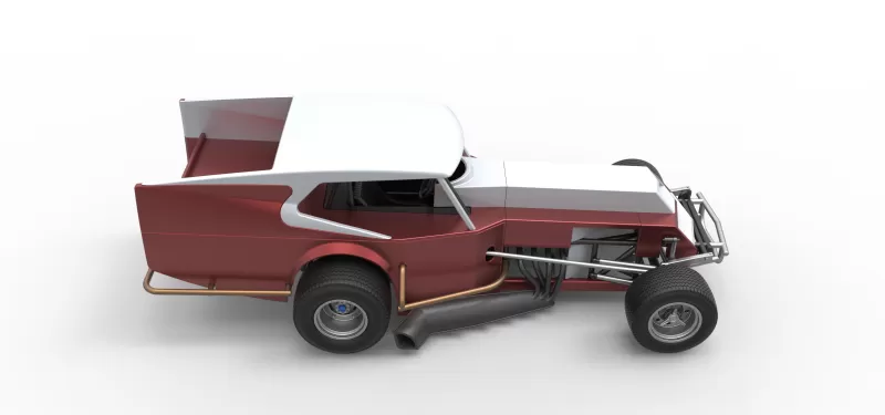 Vintage Dirt Modified stock car Version 5 Scale 1:25 - Model preview 23