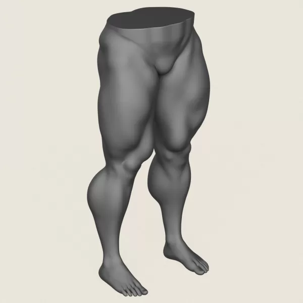Muscular Man Leg Pose 01 - Model preview 4