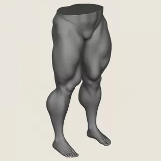 Muscular Man Leg Pose 01 - Model thumbnail 4