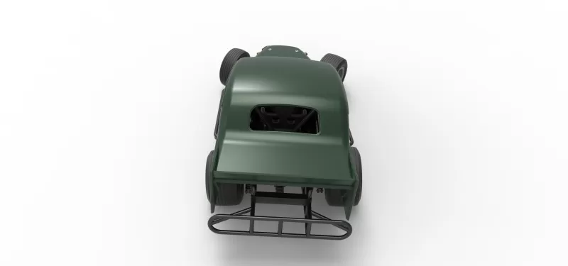 Vintage Dirt Modified stock car while turning Scale 1:25 - Model preview 17