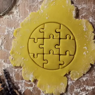 Circle Puzzle Cookie & Clay Cutter, Puzzle with Multiple Cutter - Model thumbnail 3