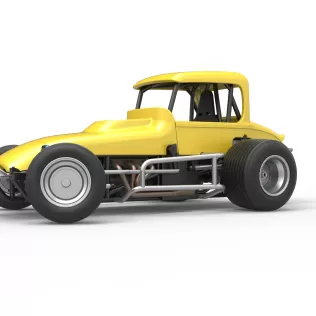 Vintage Sprint car while turning Version 2 Scale 1:25 - Model thumbnail 2