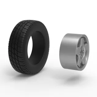 Front wheel of BriSCA Formula 2 Stock Car Scale 1:25 - Model thumbnail 10