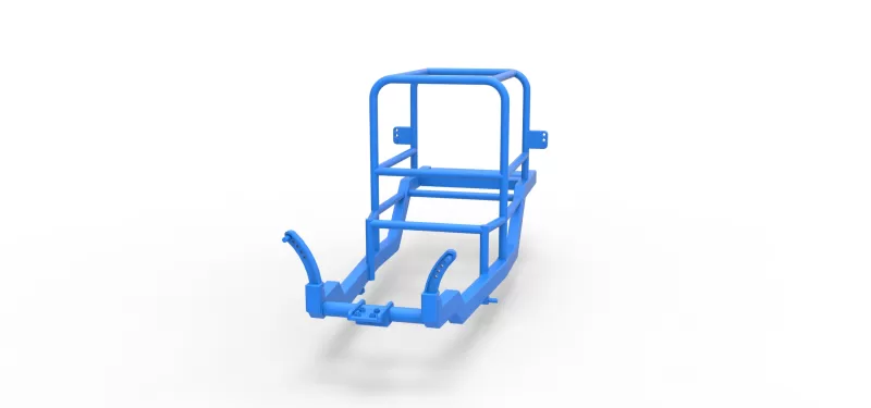 Frame of Vintage Supermodified stock car V2 Scale 1:25 - Model preview 4