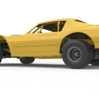 Vintage Dirt late model Race car V2 while turning Scale 1:25 - Model thumbnail 13