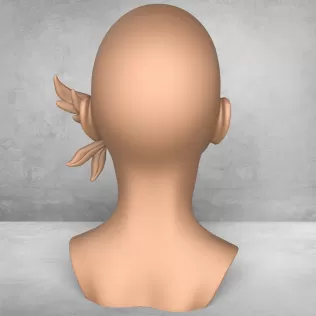 Woman Face With Bird Sculpture - Model thumbnail 2