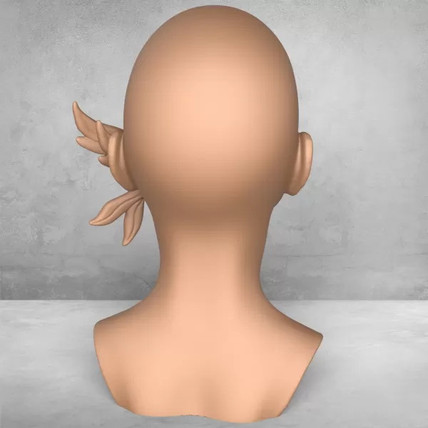 Woman Face With Bird Sculpture - Model preview 2
