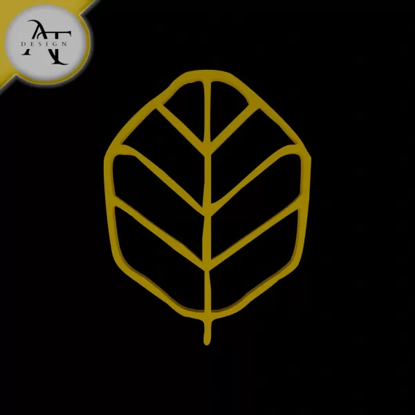 Simple Leaf Symbol - 2D Art - Model preview 1