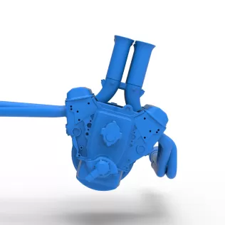 Engine V8 for Supermodified race car Version 5 Scale 1:25 - Model thumbnail 5