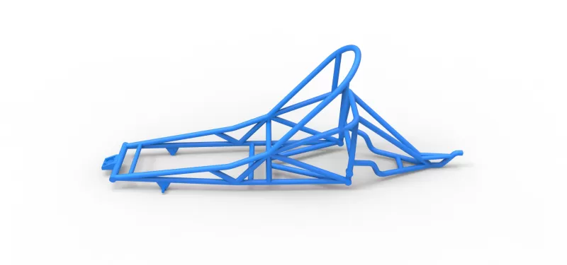 Frame of old school Front engine dragster Version 6 Scale 1:25 - Model preview 7