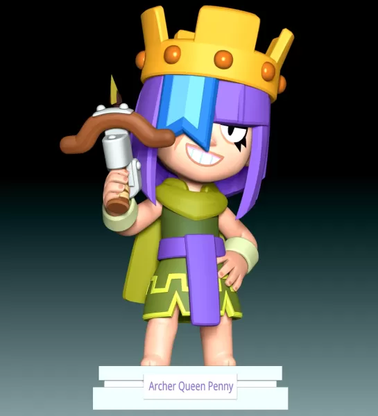 Archer Queen Penny - Model preview 2