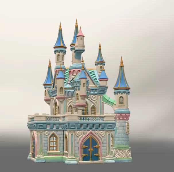 Enchanted Fantasy Castle Miniature STL File for 3D Print - Model preview 5