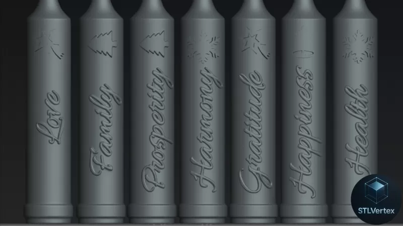 Candles for the day of the little Candles 3D Printable Models - Model preview 10