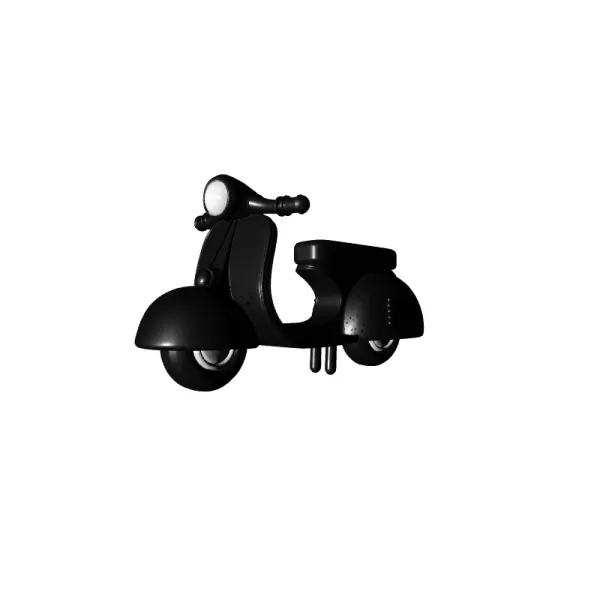 Retro Vespa Scooter Toy Bike Miniature Decorative Model - Model preview 5