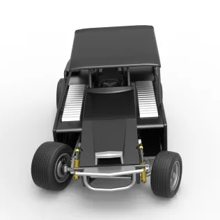 Vintage Dirt Modified stock car V6 while turning Scale 1:25 - Model thumbnail 8