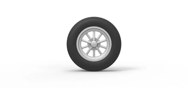 Front wheel of old school dragster Version 6 Scale 1:25 - Model preview 5