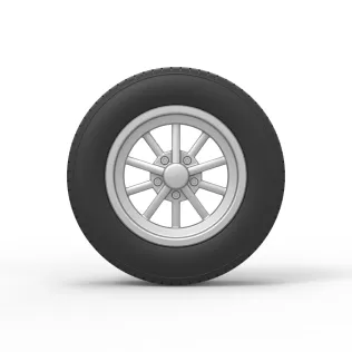 Front wheel of old school dragster Version 6 Scale 1:25 - Model thumbnail 5