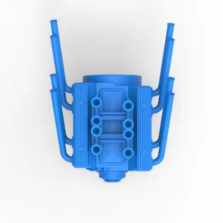 Engine V8 for vintage dragster Version 10 Scale 1:25 - Model thumbnail 7