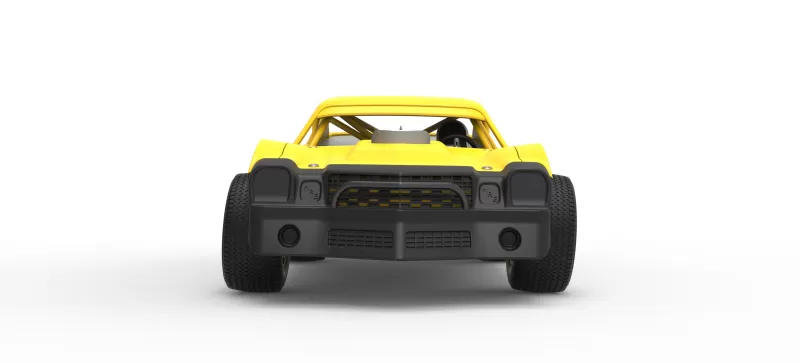 Vintage Dirt late model Race car Version 2 Scale 1:25 - Model preview 7