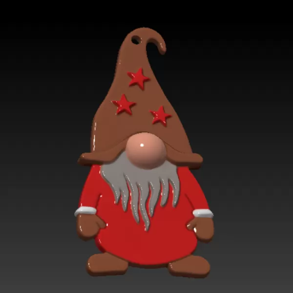 Multicolored gnome (bambulab) - Model preview 1