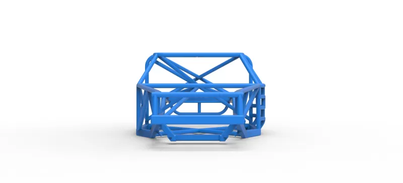 Frame of Vintage Dirt late model Race car Scale 1:25 - Model preview 5