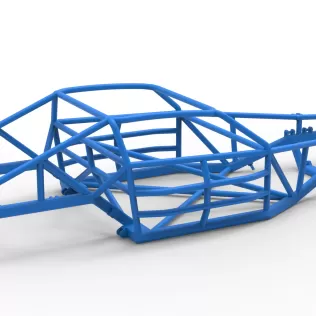 Frame of Vintage Dirt late model Race car Version 2 Scale 1:25 - Model thumbnail 13