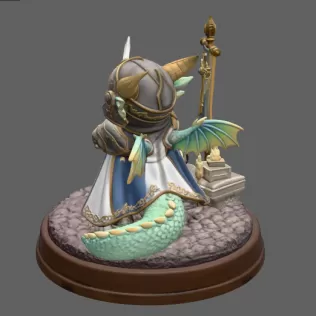 Holy Knight Dragon STL File for 3D print - Model thumbnail 6