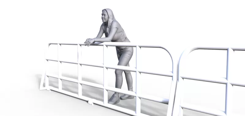 Figure for ship model: passenger girl - Model preview 1