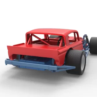 Vintage Asphalt Modified stock car V9 Scale 1:25 - Model thumbnail 18