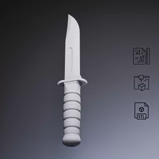 KA-BAR Combat Knife #RoZ - Model thumbnail 1