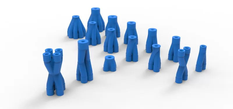 Exhaust Merge collector Set Scale 1:25 - Model preview 5