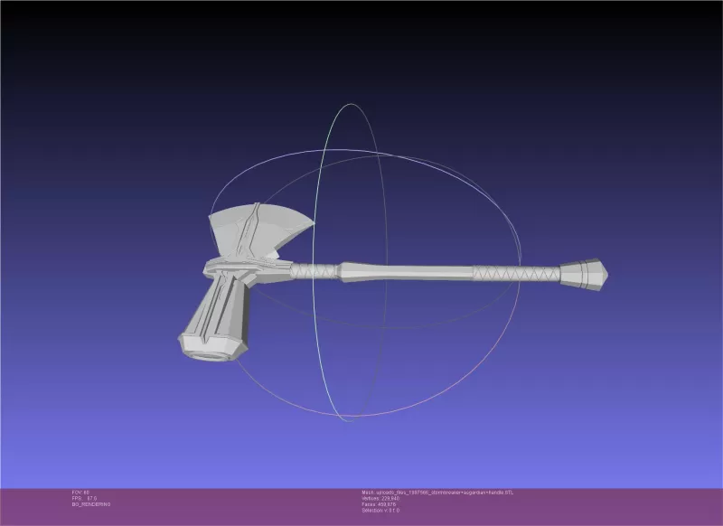 Asgardian Handle Stormbreaker Assembly - Model preview 4