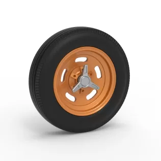 Wheel of Vintage Dirt race car V5 Scale 1:25