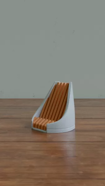 Cyberpunk Phone Stand – Futuristic 3D Printed Smartphone Dock & - Model preview 5