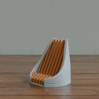 Cyberpunk Phone Stand – Futuristic 3D Printed Smartphone Dock & - Model thumbnail 5