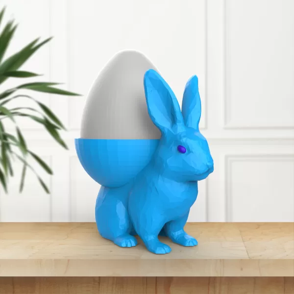 Easter Bunny Egg Holder, Easter Egg Gift, 3D Printing for Decor - Model preview 3