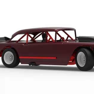 Vintage Dirt Modified stock car V9 while turning Scale 1:25 - Model thumbnail 25