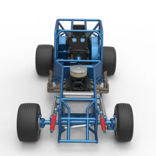 Vintage Dirt Modified stock car Base Scale 1:25 - Model thumbnail 8
