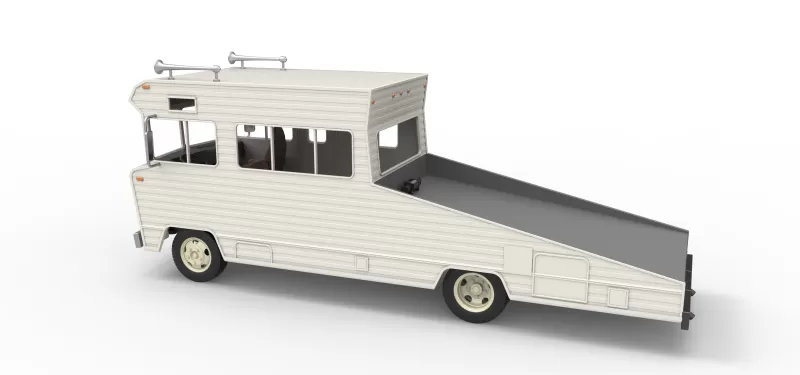 Vintage Transporter truck for Race car Version 7 Scale 1:25 - Model preview 19