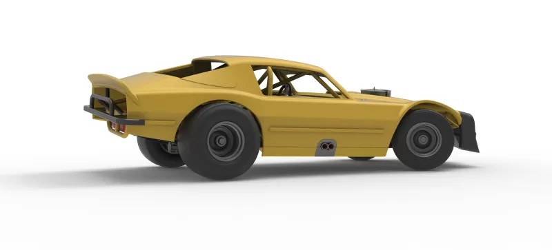 Vintage Dirt late model Race car V2 while turning Scale 1:25 - Model preview 21